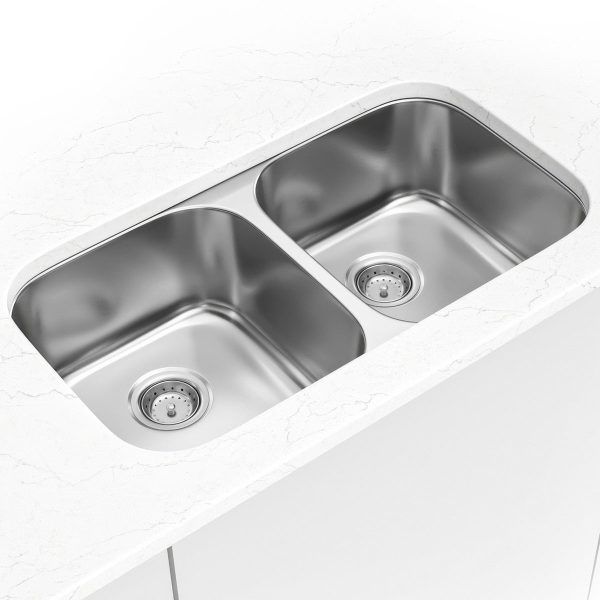 MSI Undermount Stainless Steel 32 1/4 in  x  18 1/2 in Double Bowl