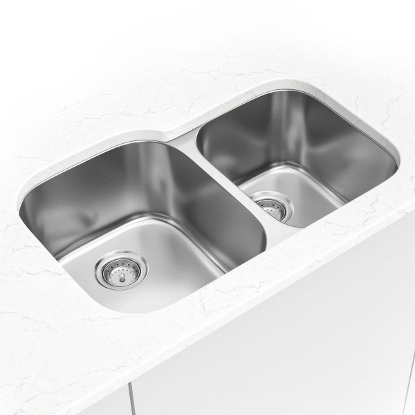 MSI Undermount Stainless Steel 31 1/2 in  x  20 1/2 in Double Bowl