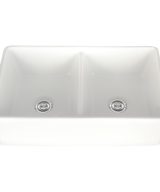 MSI Undermount Fireclay 31 7/8 in  x  19 3/4 in Double Bowl