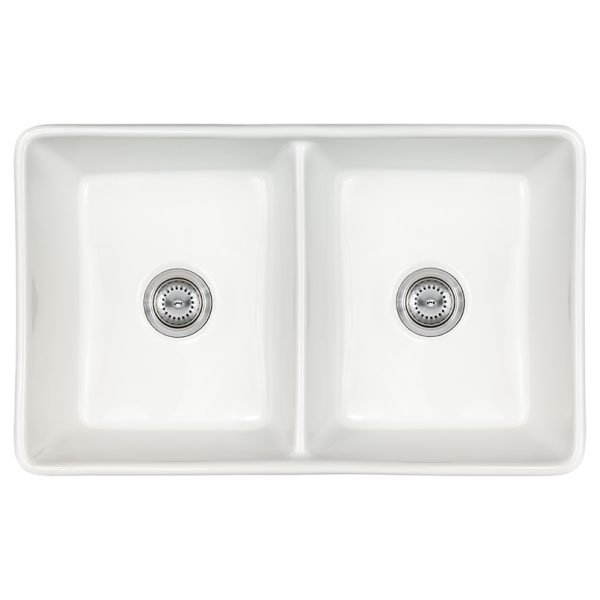 MSI Undermount Fireclay 31 7/8 in  x  19 3/4 in Double Bowl