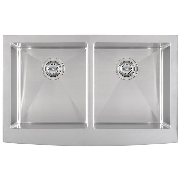 MSI Handcrafted Stainless Steel 32 7/8 in x 20 3/4 in Double Bowl