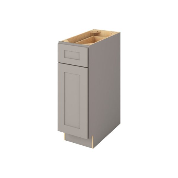 Cooper - 12" Base Cabinet, 1 Door-1 Drawer, 1 Shelf in Grey CGR-B12