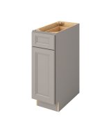 Monaco - 12" Base Cabinet, 1 Door-1 Drawer, 1 Shelf in Grey MGR-B12