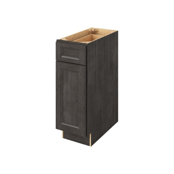 Monaco - 12" Base Cabinet, 1 Door-1 Drawer, 1 Shelf in Slate MSL-B12