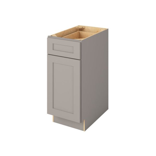 Cooper - 15" Base Cabinet, 1 Door-1 Drawer, 1 Shelf in Grey CGR-B15