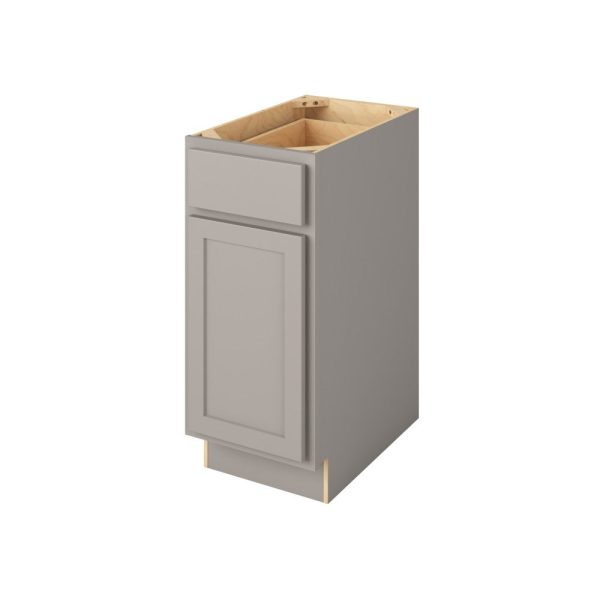 Hudson - 15" Base Cabinet, 1 Door-1 Drawer, 1 Shelf in Grey HGR-B15