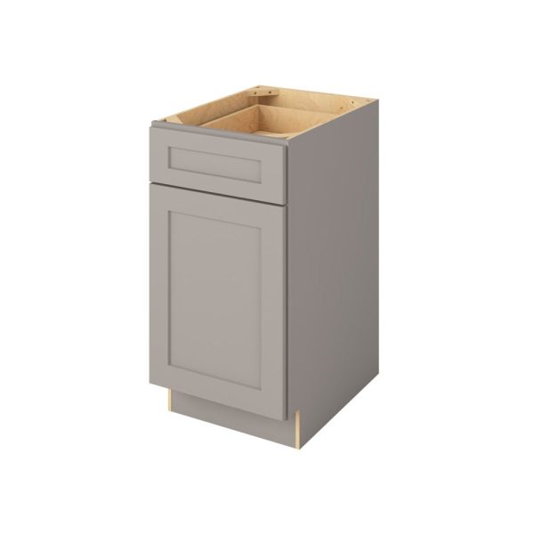 Cooper - 18" Base Cabinet, 1 Door-1 Drawer, 1 Shelf in Grey CGR-B18