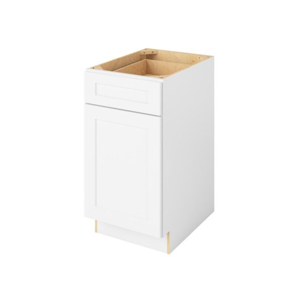 Cooper - 18" Base Cabinet, 1 Door-1 Drawer, 1 Shelf in White CWH-B18