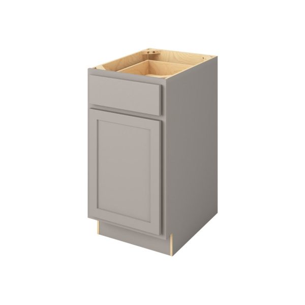 Hudson - 18" Base Cabinet, 1 Door-1 Drawer, 1 Shelf in Grey HGR-B18