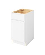 Hudson - 18" Base Cabinet, 1 Door-1 Drawer, 1 Shelf in White HWH-B18