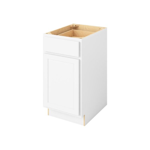 Hudson - 18" Base Cabinet, 1 Door-1 Drawer, 1 Shelf in White HWH-B18