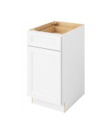 Monaco - 18" Base Cabinet, 1 Door-1 Drawer, 1 Shelf in White MWH-B18