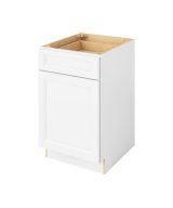 Monaco - 21" Base Cabinet, 1 Door-1 Drawer, 1 Shelf in White MWH-B21