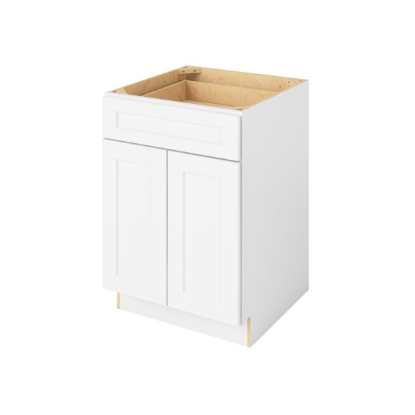 Cooper - 24" Base Cabinet, 2 Doors-1 Drawer, 1 Shelf in White CWH-B24