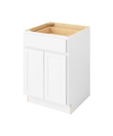 Hudson - 24" Base Cabinet, 2 Doors-1 Drawer, 1 Shelf in White HWH-B24