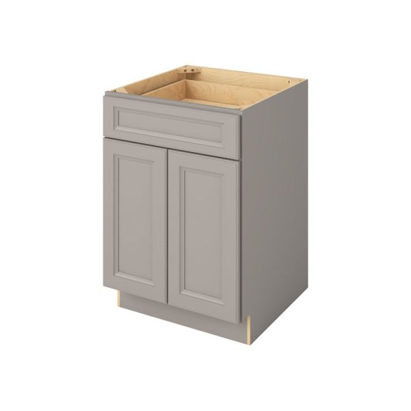 Monaco - 24" Base Cabinet, 2 Doors-1 Drawer, 1 Shelf in Grey MGR-B24