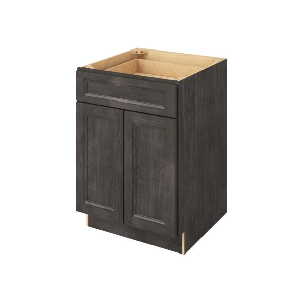 Monaco - 24" Base Cabinet, 2 Doors-1 Drawer, 1 Shelf in Slate MSL-B24