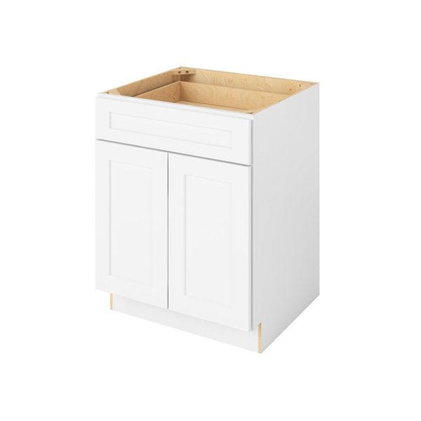 Cooper - 27" Base Cabinet, 2 Doors-1 Drawer, 1 Shelf in White CWH-B27