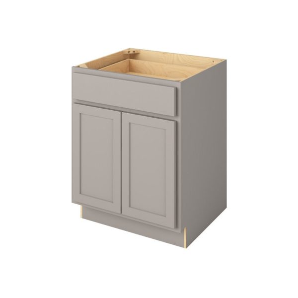 Hudson - 27" Base Cabinet, 2 Doors-1 Drawer, 1 Shelf in Grey HGR-B27