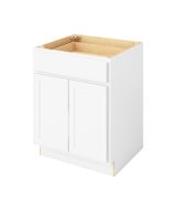 Hudson - 27" Base Cabinet, 2 Doors-1 Drawer, 1 Shelf in White HWH-B27