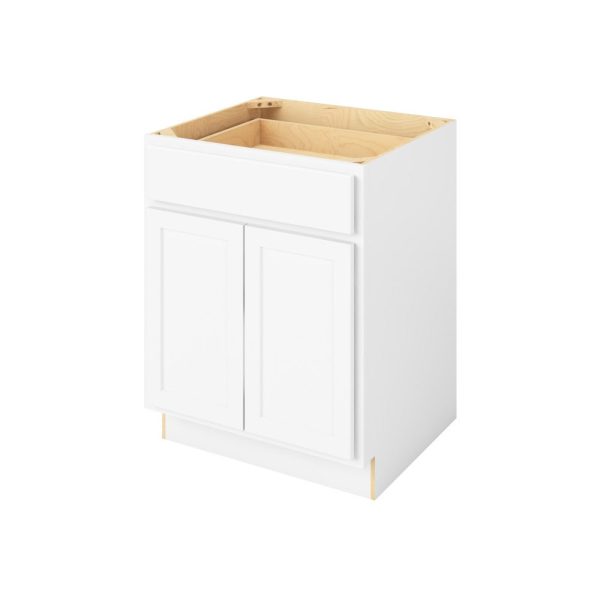 Hudson - 27" Base Cabinet, 2 Doors-1 Drawer, 1 Shelf in White HWH-B27