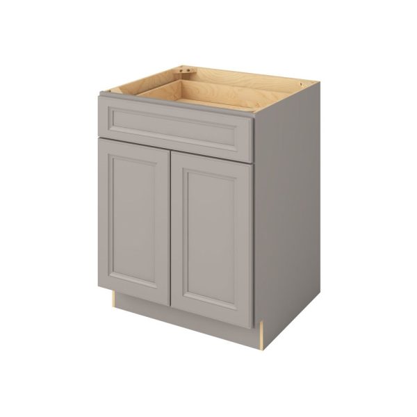 Monaco - 27" Base Cabinet, 2 Doors-1 Drawer, 1 Shelf in Grey MGR-B27