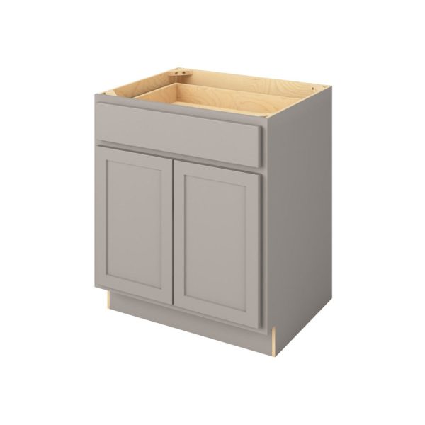 Hudson - 30" Base Cabinet, 2 Doors-1 Drawer, 1 Shelf in Grey HGR-B30