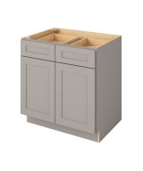 Cooper - 33" Base Cabinet, 2 Doors-2 Drawers, 1 Shelf in Grey CGR-B33