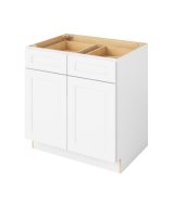 Cooper - 33" Base Cabinet, 2 Doors-2 Drawers, 1 Shelf in White CWH-B33