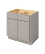 Hudson - 33" Base Cabinet, 2 Doors-2 Drawers, 1 Shelf in Grey HGR-B33