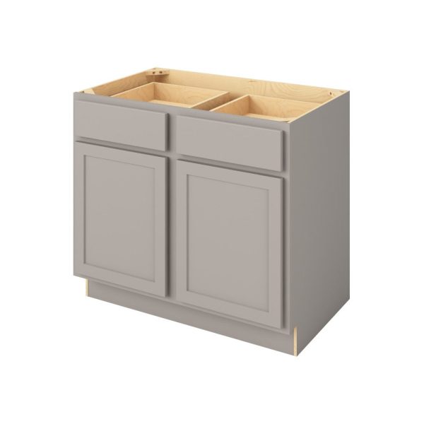 Hudson - 39" Base Cabinet, 2 Doors-2 Drawers, 1 Shelf in Grey HGR-B39