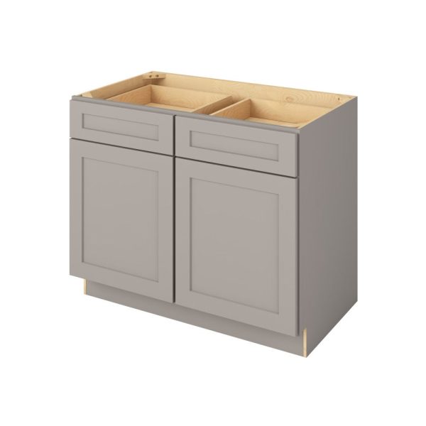 Cooper - 42" Base Cabinet, 2 Doors-2 Drawers, 1 Shelf in Grey CGR-B42