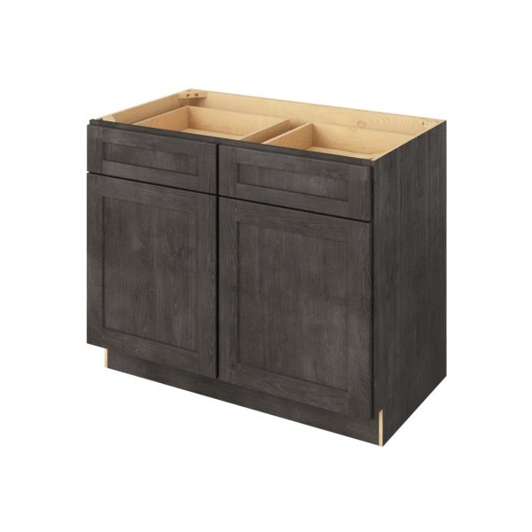 Cooper - 42" Base Cabinet, 2 Doors-2 Drawers, 1 Shelf in Slate CSL-B42