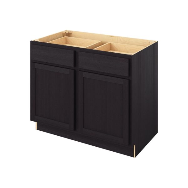 Hudson - 42" Base Cabinet, 2 Doors-2 Drawers, 1 Shelf in Espresso HES-B42