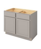 Hudson - 42" Base Cabinet, 2 Doors-2 Drawers, 1 Shelf in Grey HGR-B42