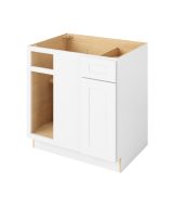 Cooper - 39"- 42" Universal Blind Base Cabinet, 1 Door-1 Drawer, 1 Shelf in White 42U-CWH-BBC39