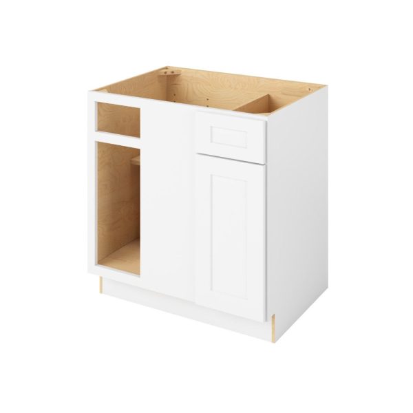 Cooper - 39"- 42" Universal Blind Base Cabinet, 1 Door-1 Drawer, 1 Shelf in White 42U-CWH-BBC39