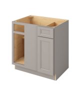 Monaco - 39"- 42" Universal Blind Base Cabinet, 1 Door-1 Drawer, 1 Shelf in Grey 42U-MGR-BBC39