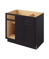 Monaco - 42"- 45" Universal Blind Base Cabinet, 1 Door-1 Drawer, 1 Shelf in Espresso 45U-MES-BBC42