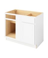 Hudson - 45"- 48" Universal Blind Base Cabinet, 1 Door-1 Drawer, 1 Shelf in White 48U-HWH-BBC45