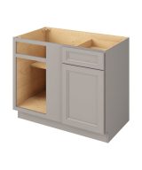 Monaco - 45"- 48" Universal Blind Base Cabinet, 1 Door-1 Drawer, 1 Shelf in Grey 48U-MGR-BBC45