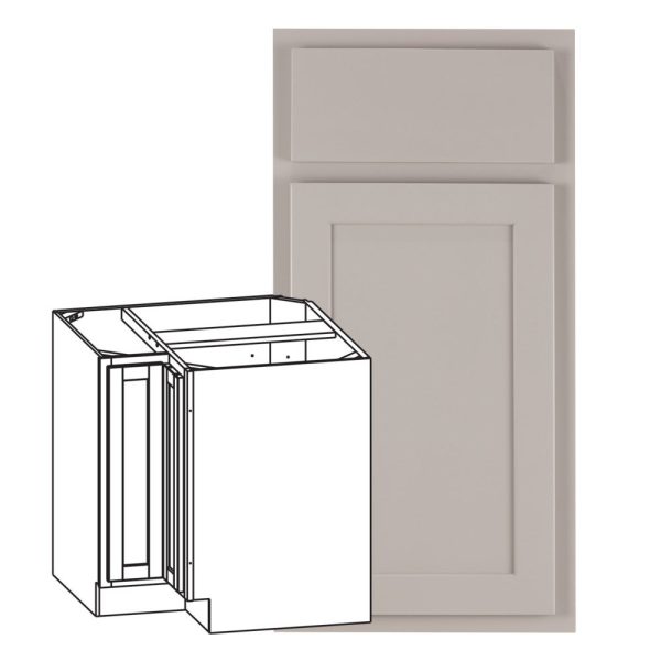 Hudson - Hudson - Universal Base Corner Cabinet - Grey, 2 Doors, 1 Shelf in Grey HGR-BC33U