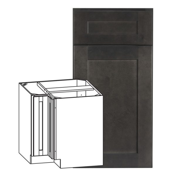 Cooper - 36" Universal Base Corner Cabinet, 2 Doors, 1 Shelf in Slate CSL-BC36U