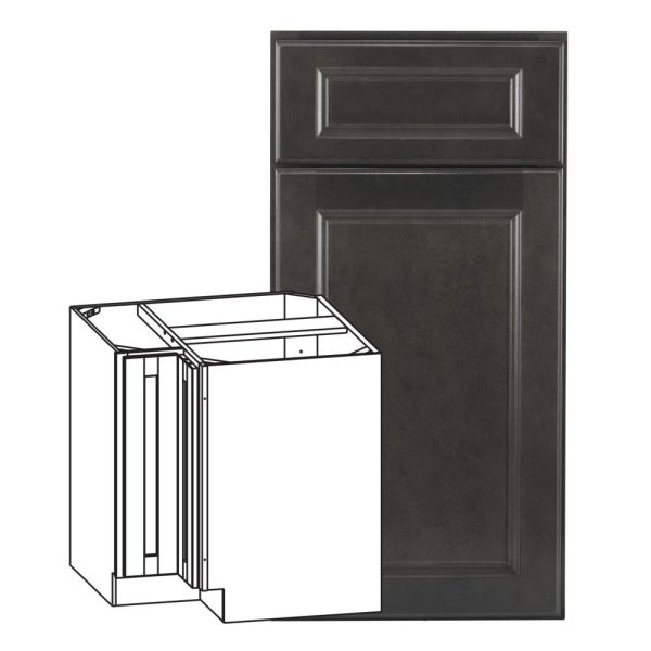 Monaco - 36" Universal Base Corner Cabinet, 2 Doors, 1 Shelf in Slate MSL-BC36U