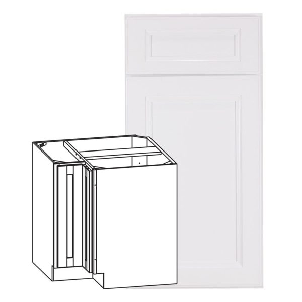 Monaco - 36" Universal Base Corner Cabinet, 2 Doors, 1 Shelf in White MWH-BC36U