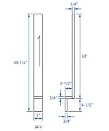 Cooper, Hudson, Monaco - 3" W x 34-1/2" H x 3/4" T Base Filler - in Espresso ESP-BF3