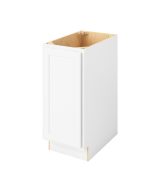 Hudson - 15" Base Full Height, 1 Door, 2 Shelves in White HWH-BFH15