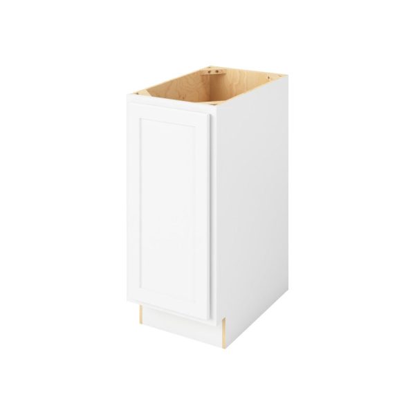 Hudson - 15" Base Full Height, 1 Door, 2 Shelves in White HWH-BFH15