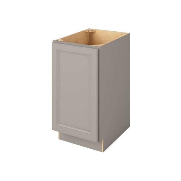 Monaco - 18" Base Full Height, 1 Door, 2 Shelves in Grey MGR-BFH18