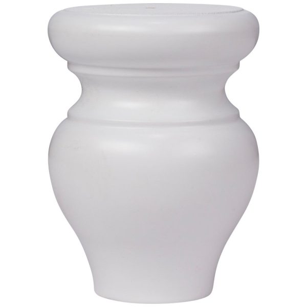 Cooper, Hudson, Monaco - 3-1/4" W x 4-1/2" H x 3-1/4" D Bun Foot - in White PWH-BUNFOOT